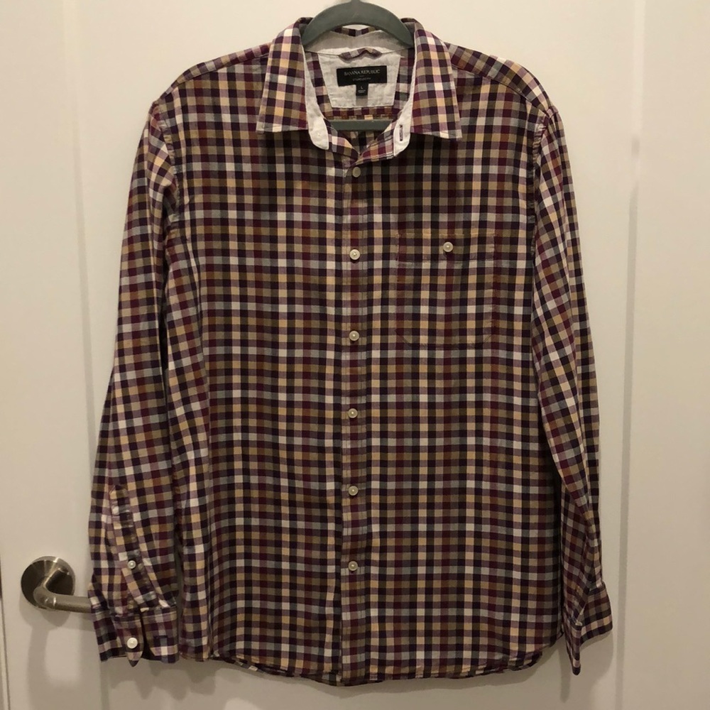 Banana Republic Factory Plaid Flannel Shirt